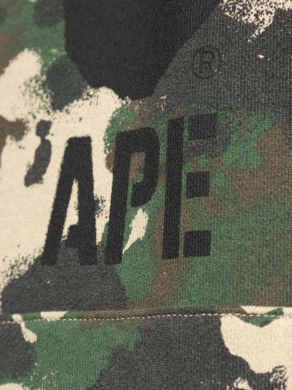 Shop A Bathing Ape Camouflage-pattern Hoodie In Green