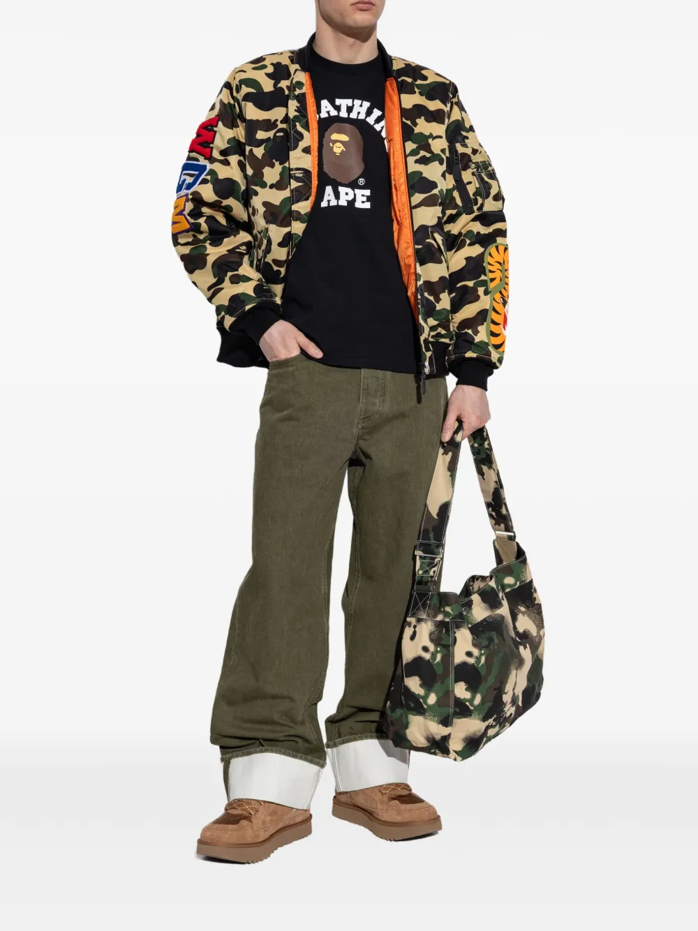 A BATHING APE® camouflage-pattern bomber jacket | Bomber Jackets | Image 2