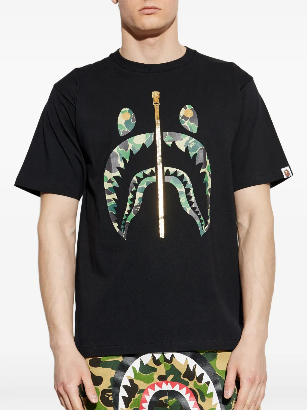 A BATHING APE T-shirt met grafische print Zwart