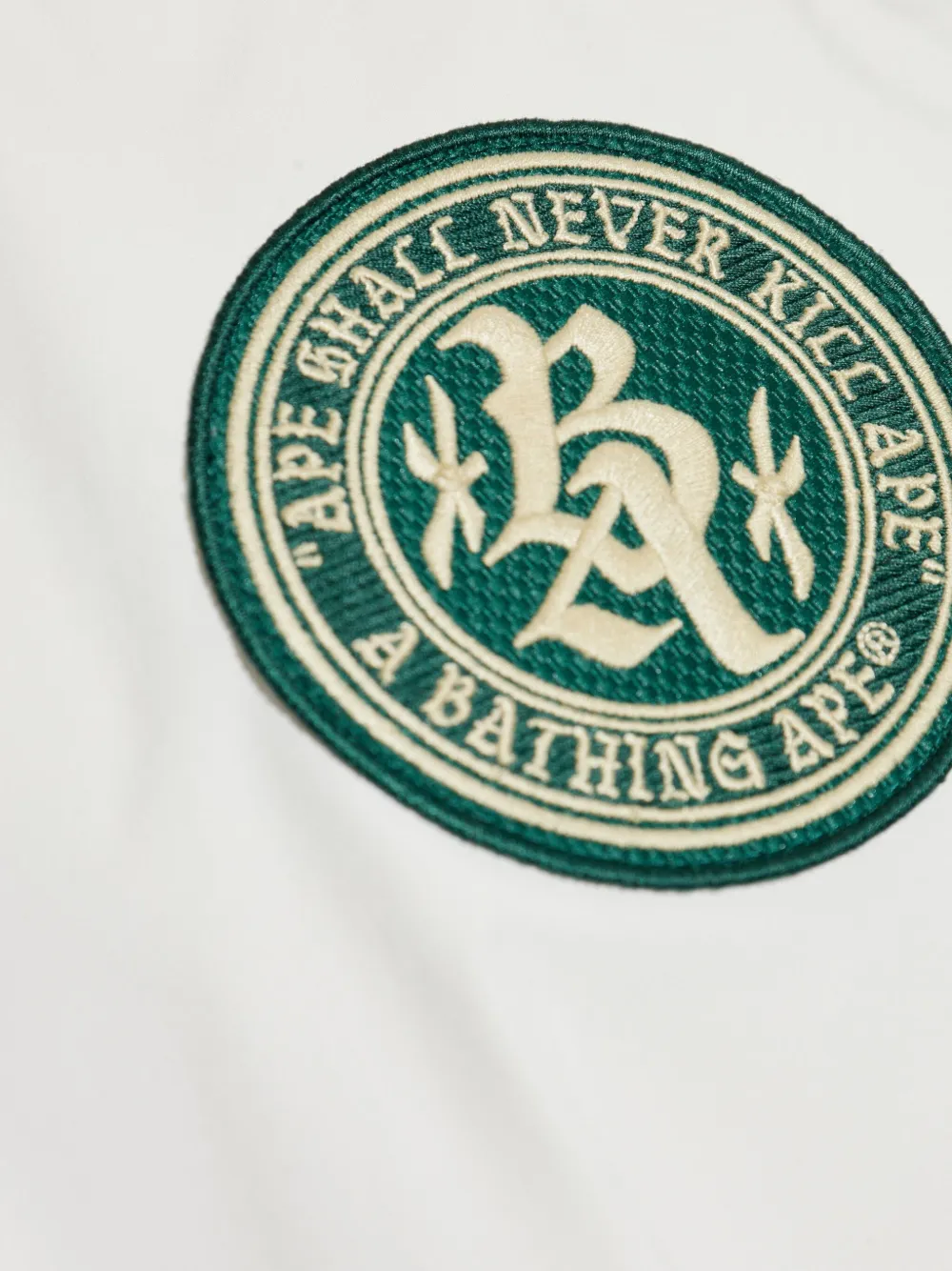 A BATHING APE Sweater met logopatch Wit