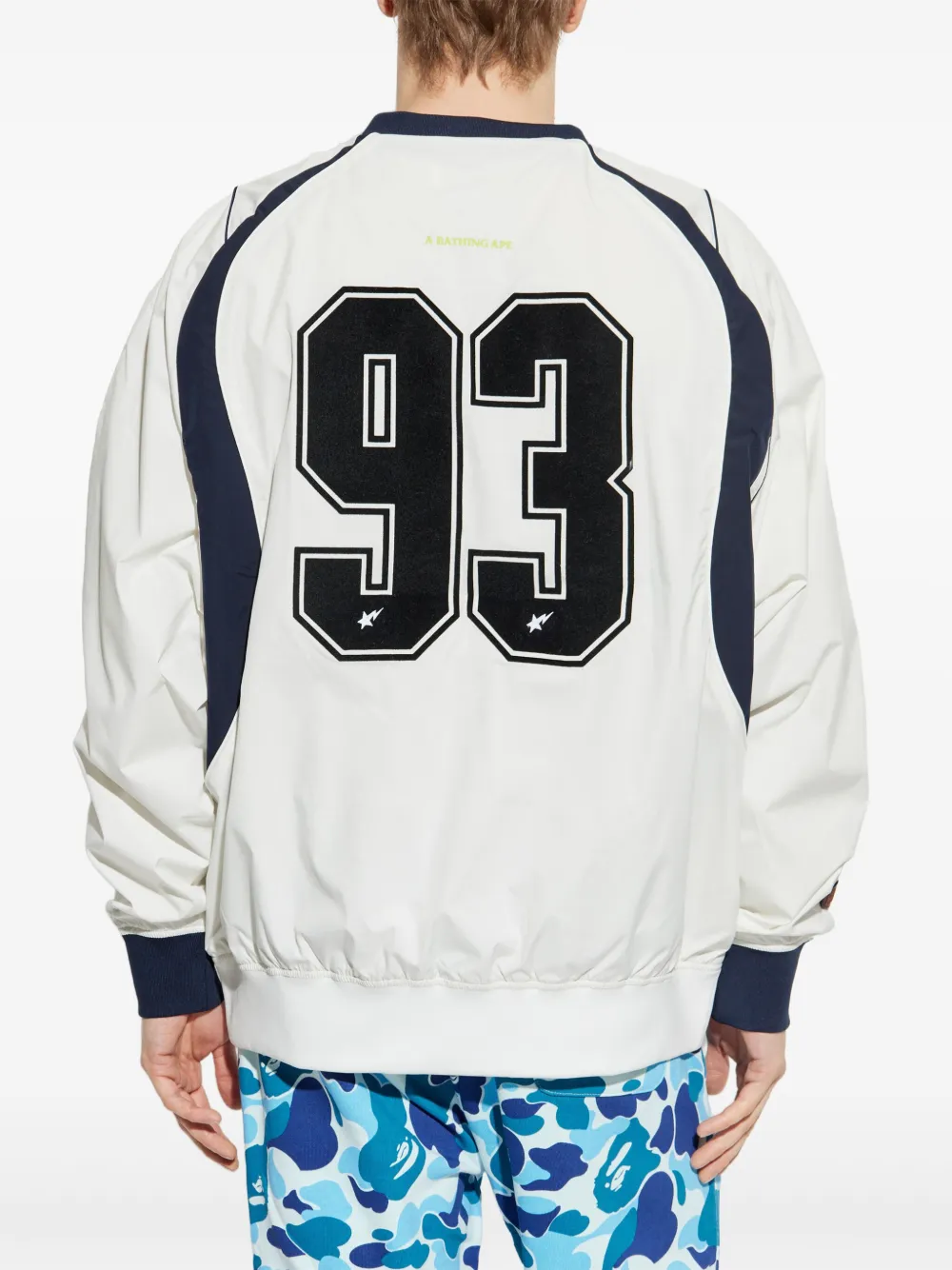 A BATHING APE Sweater met logopatch Wit