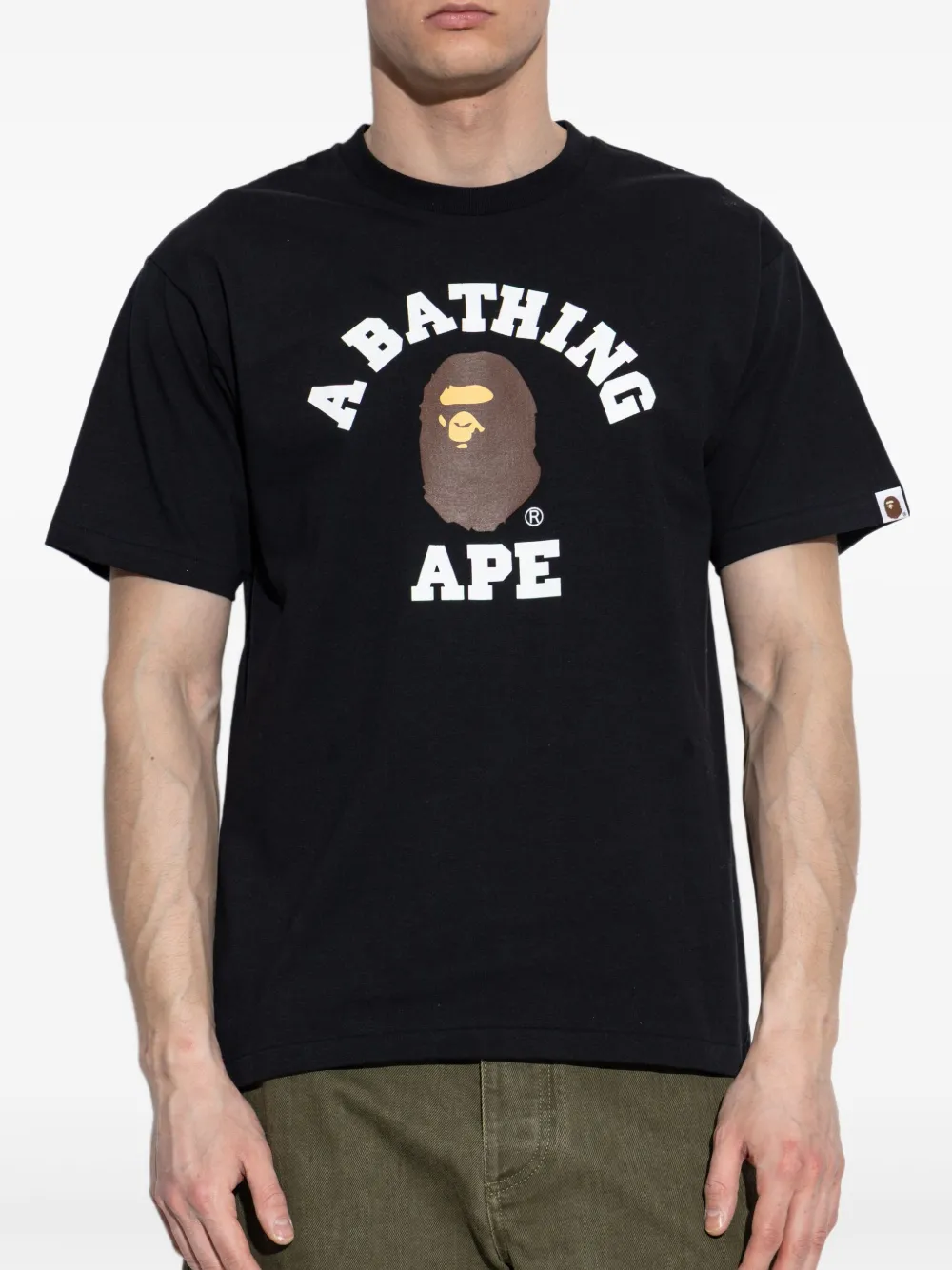 A BATHING APE T-shirt met logoprint Zwart