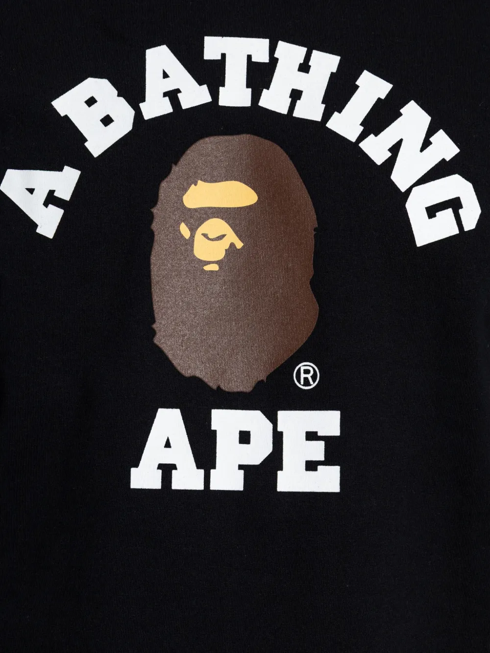 A BATHING APE T-shirt met logoprint Zwart