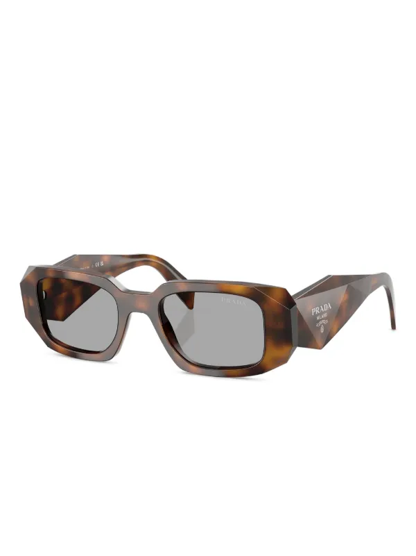 Prada Eyewear rectangle-frame Sunglasses | Brown | FARFETCH