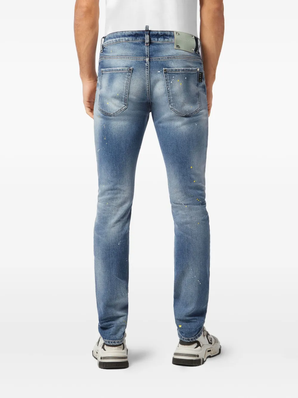 Philipp Plein Gerafelde jeans Blauw