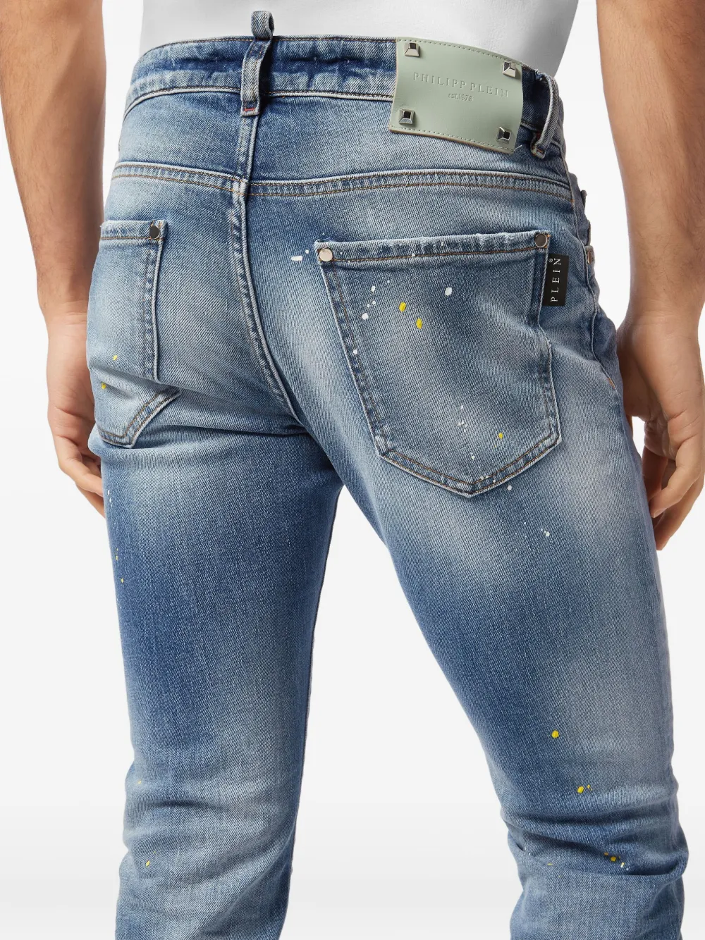 Philipp Plein Gerafelde jeans Blauw