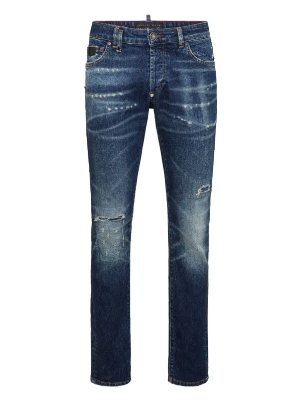 Philipp Plein ダメージ ジーンズ | ブルー | FARFETCH JP