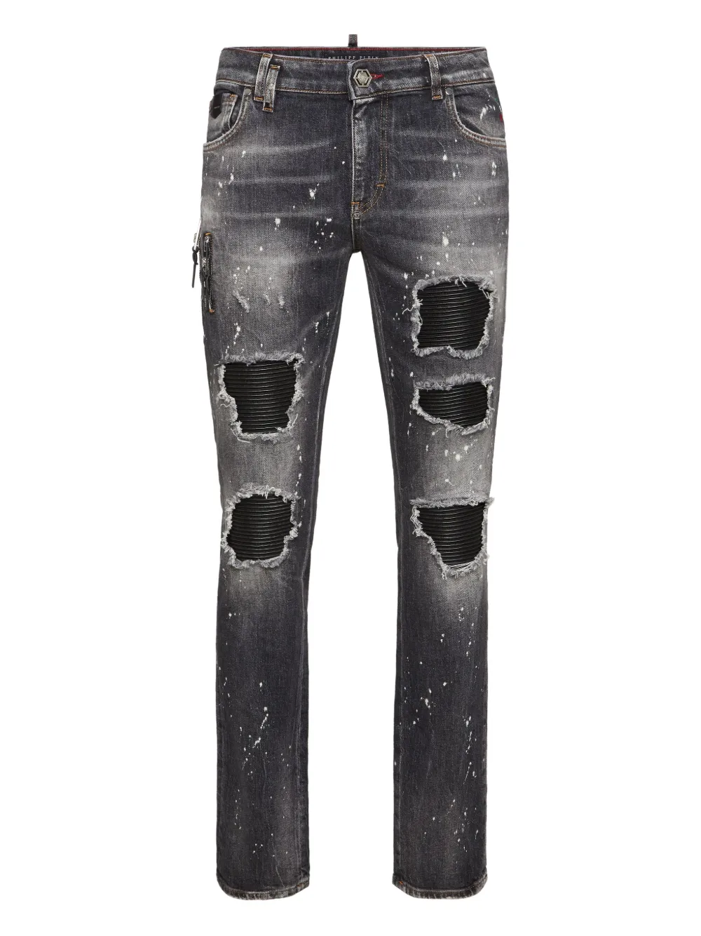 Philipp Plein Gerafelde jeans Grijs