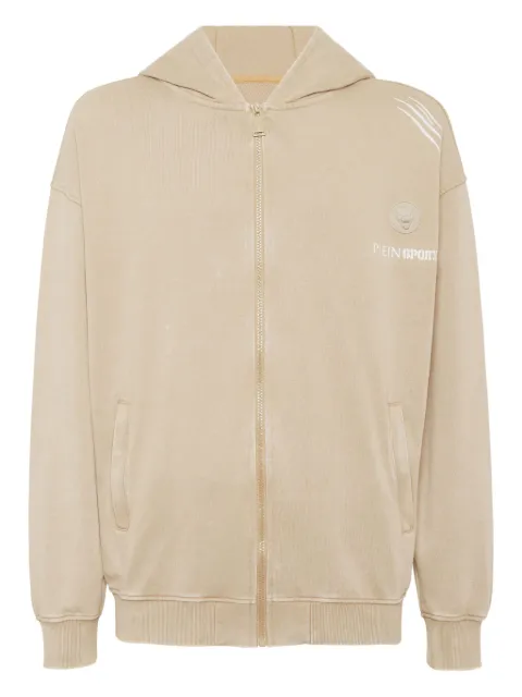 Plein Sport hoodie con cierre y estampado gráfico