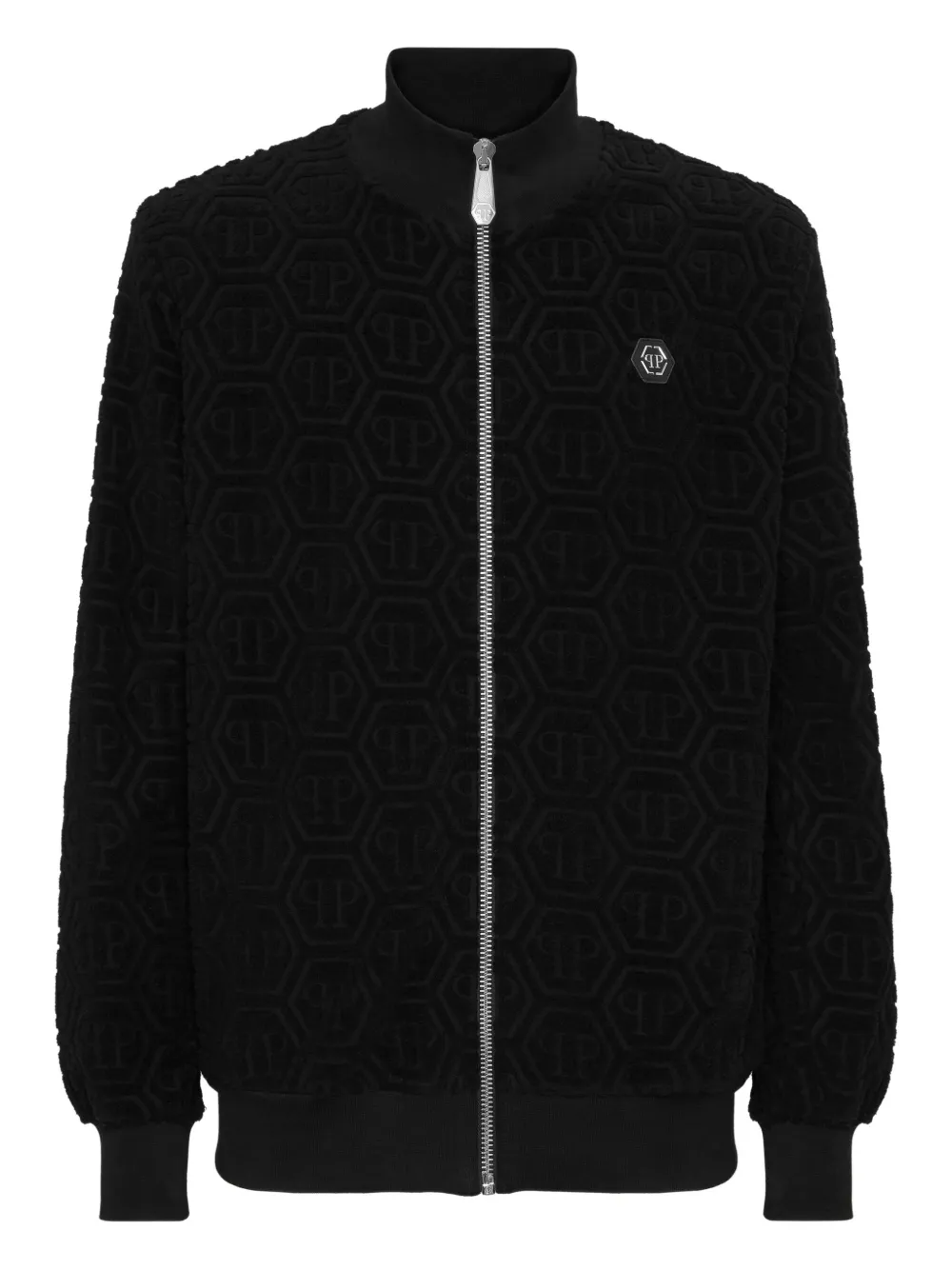 Philipp Plein Jack met rits en reliëf Zwart