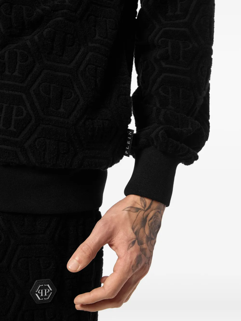 Philipp Plein Jack met rits en reliëf Zwart