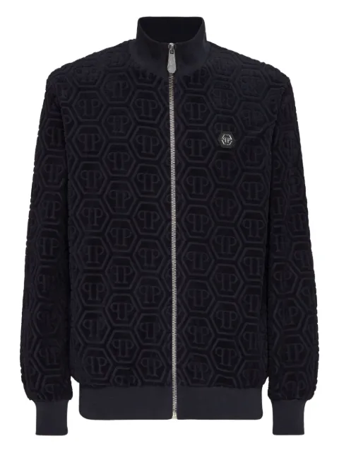 Philipp Plein Hexagon-logo zip-up jacket