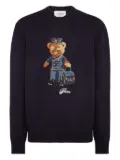 Philipp Plein Reception Teddy teddy bear-embroidered sweater - Blue