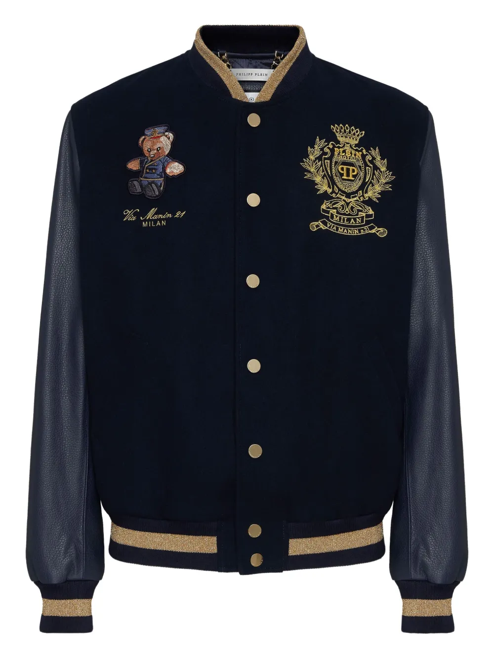 Philipp Plein Teddy Doorman ベア ジャケット - ブルー Philipp Plein Teddy Doorman ベア ジャケット - ブルー