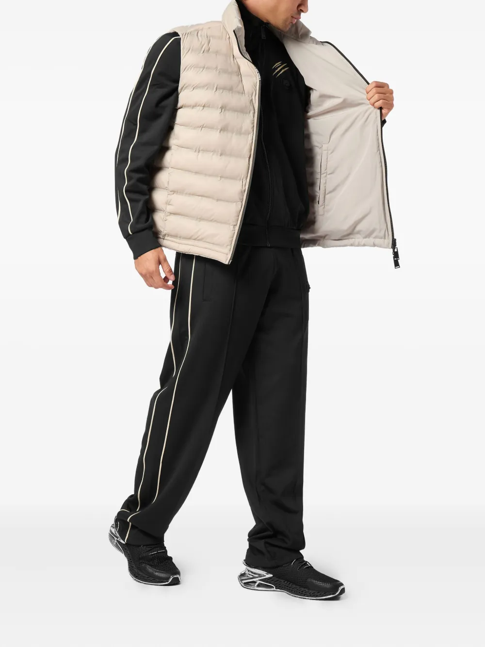 Plein Sport Logo-patch Gilet In Neutral