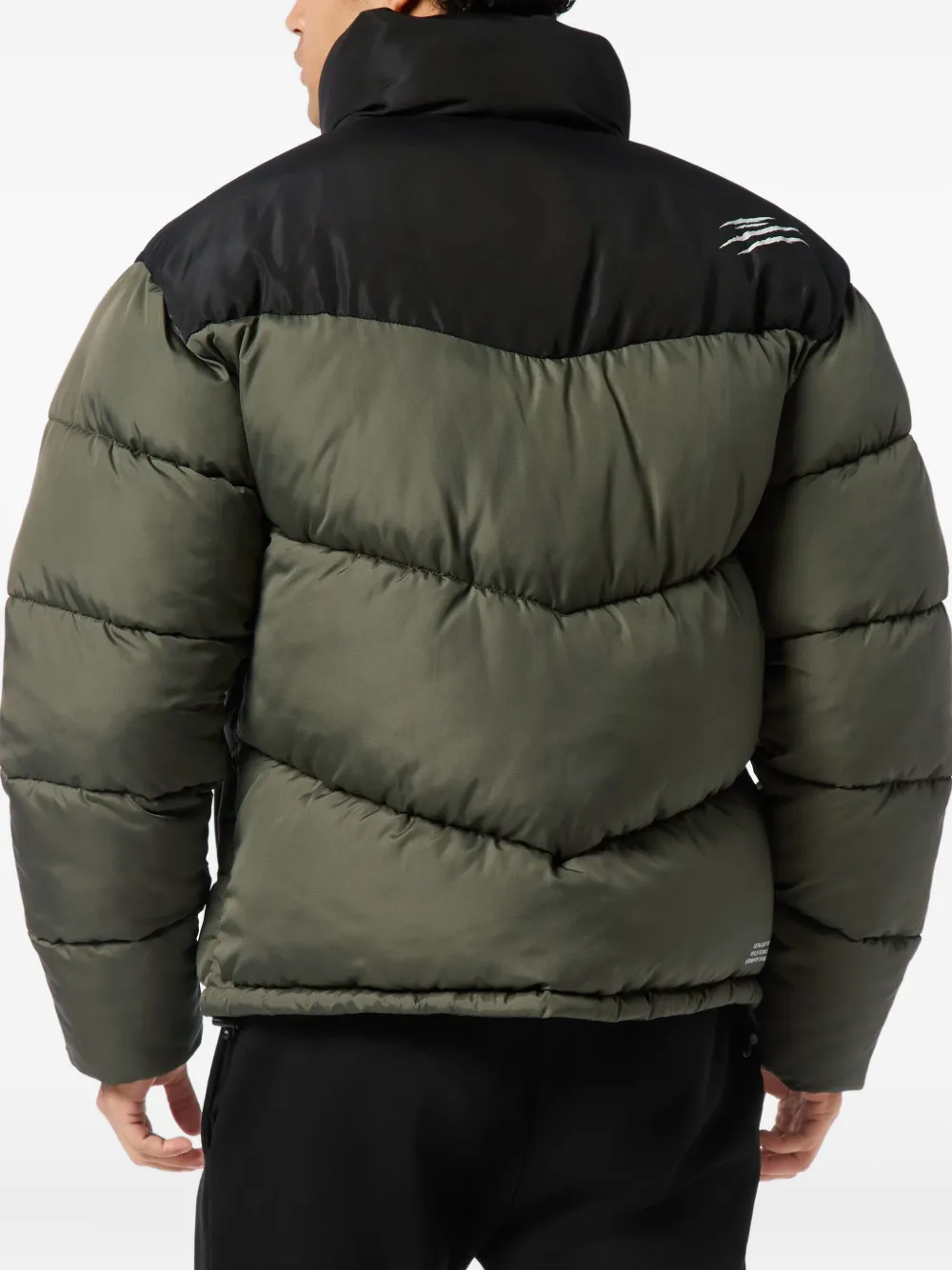 Plein Sport Donsjack met logopatch 65 MILITARY