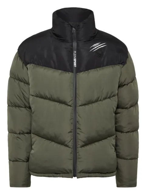 Plein Sport logo-patch puffer jacket