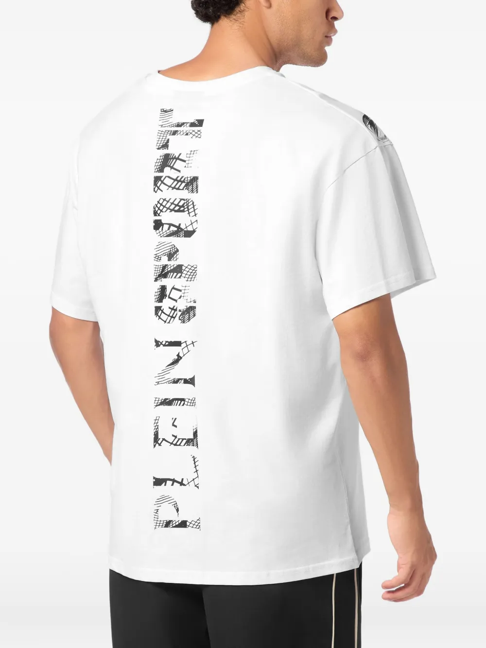 Plein Sport tiger-claw print cotton T-shirt Wit