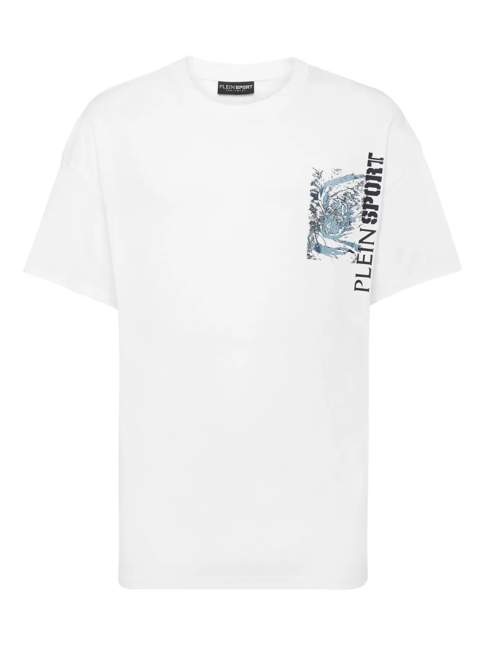 tiger-print cotton t-shirt