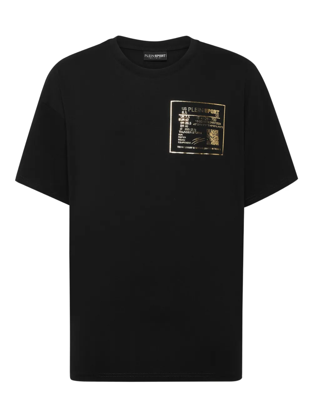 gold-detail cotton T-shirt
