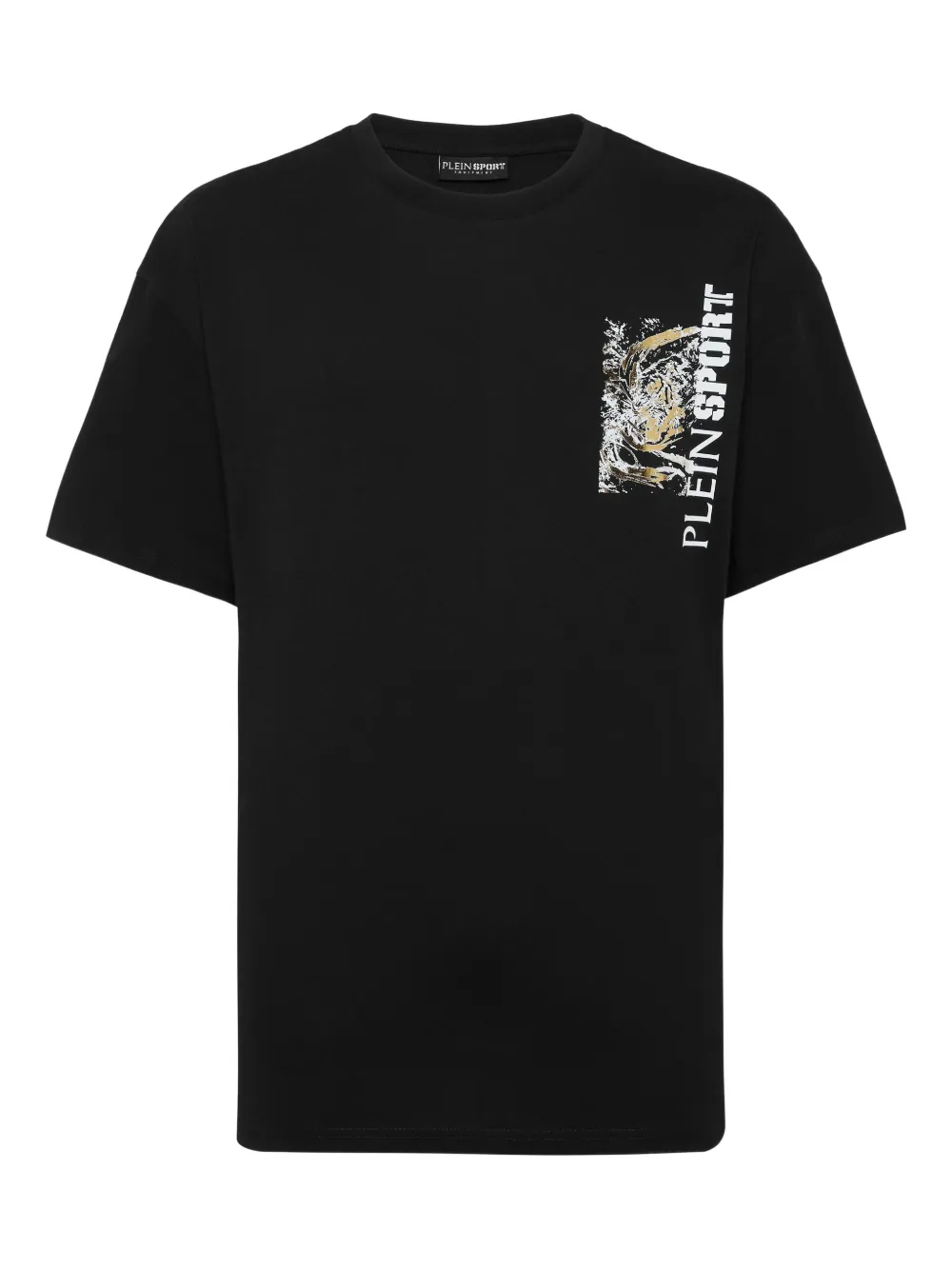 tiger-print cotton T-shirt