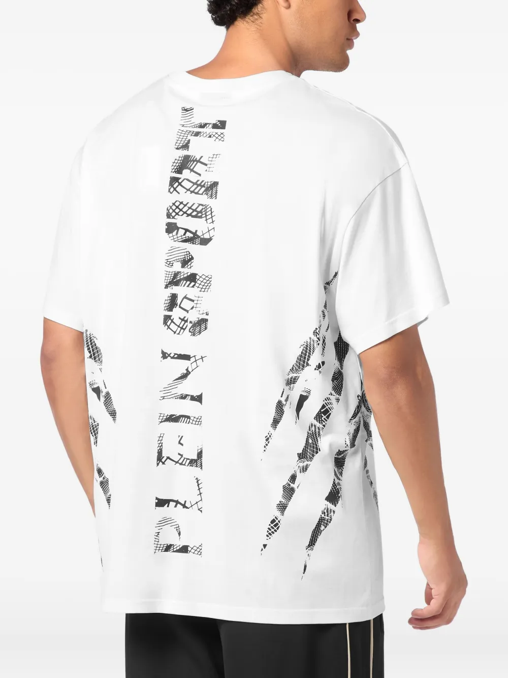 Plein Sport claw-print cotton T-shirt Wit