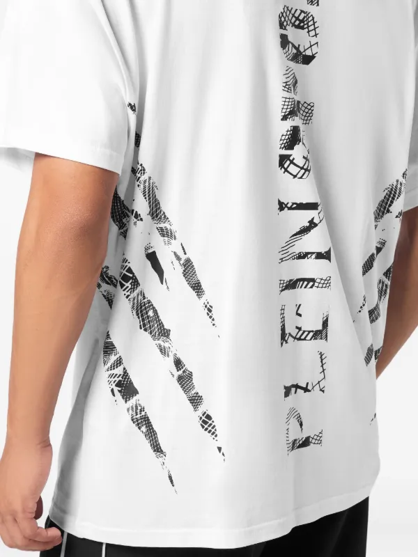 Plein Sport T-shirt In Cotone Con Stampa Graffio d'artiglio