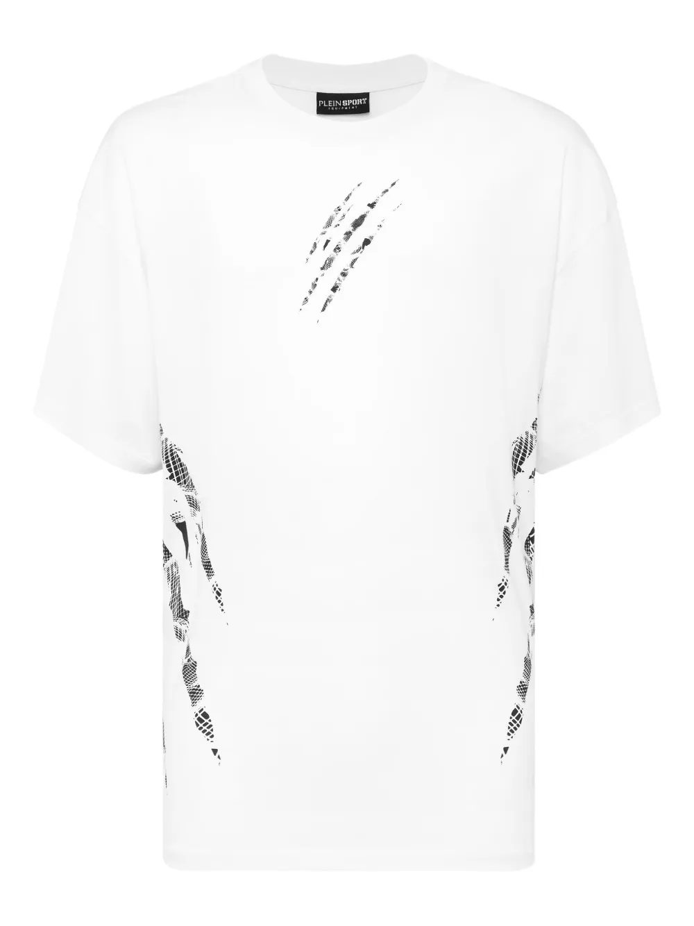 Plein Sport claw-print cotton T-shirt Wit