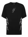 Plein Sport claw-print cotton T-shirt - Black