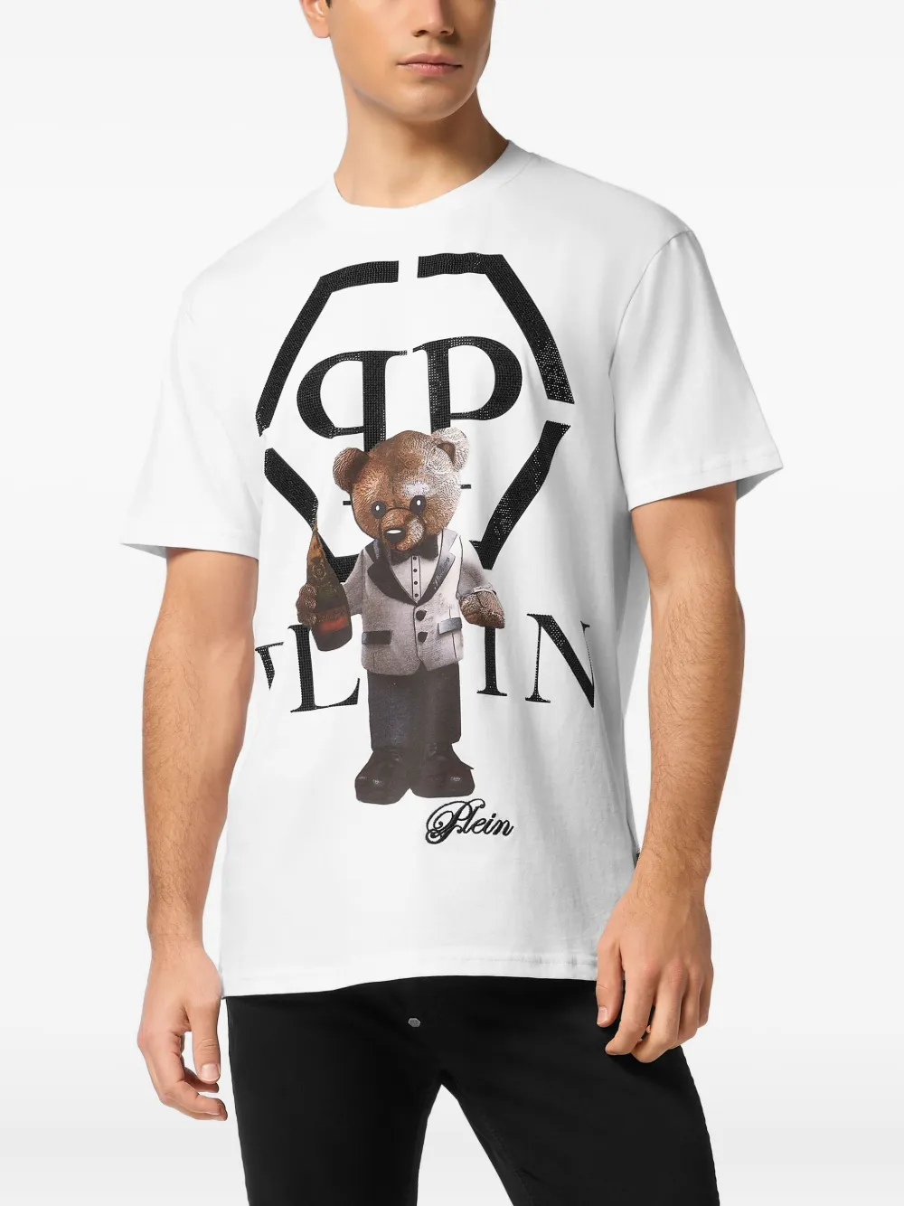 Philipp Plein T-shirt met teddybeerprint Wit