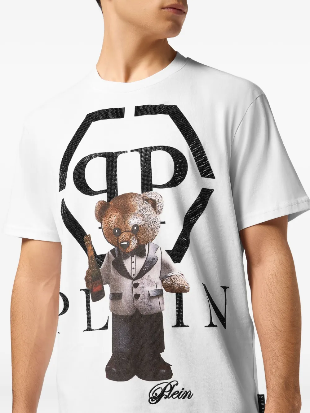 Philipp Plein T-shirt met teddybeerprint Wit