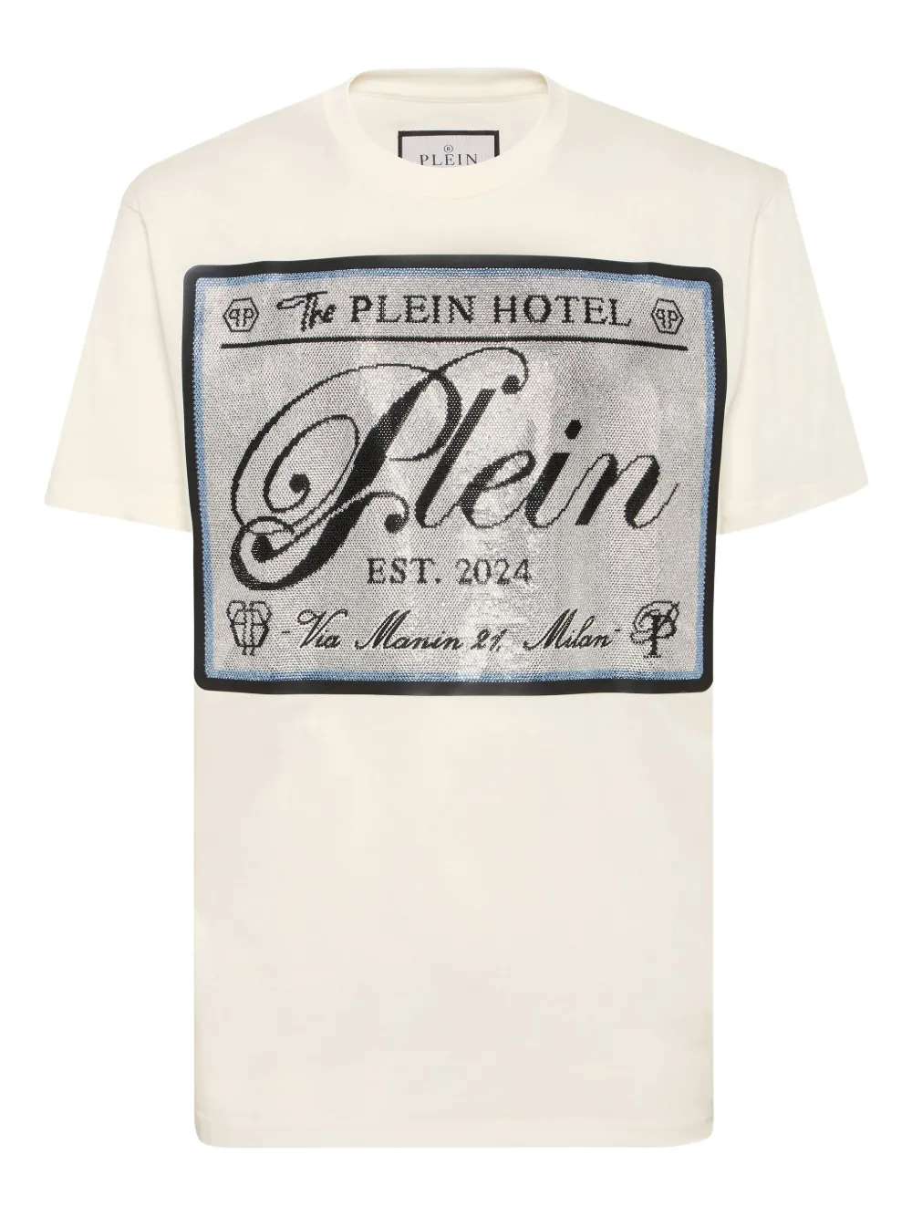 Philipp Plein T-shirt verfraaid met logo Wit