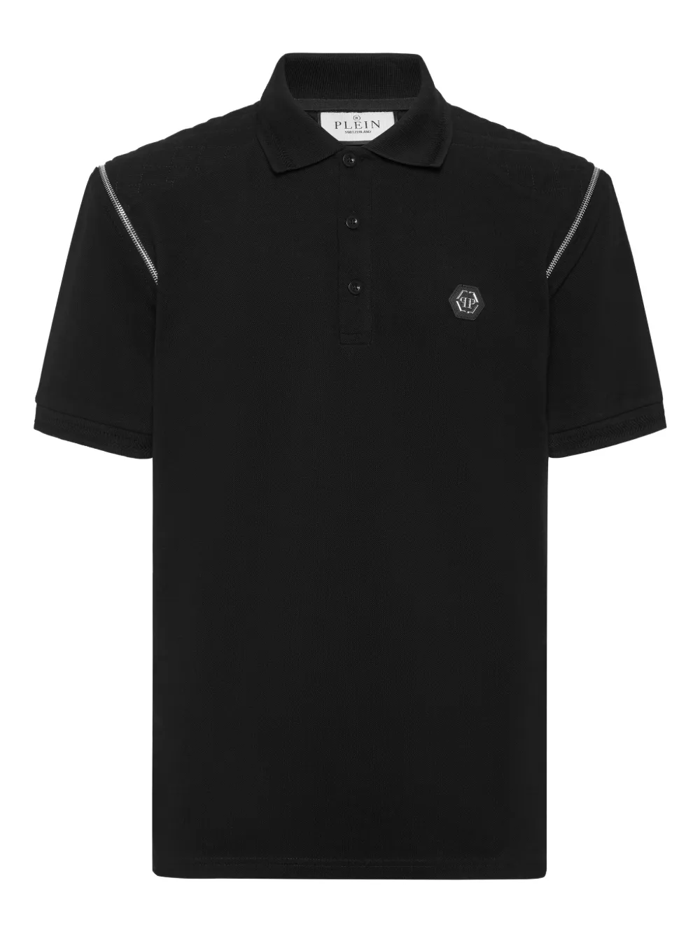 Philipp Plein Poloshirt met gewatteerde schouders Zwart