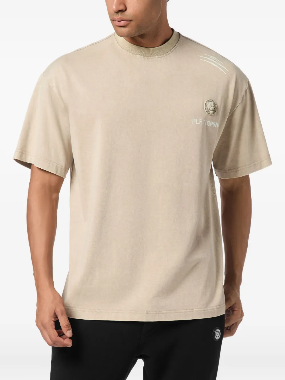 Plein Sport Logo-patch T-shirt In Neutral