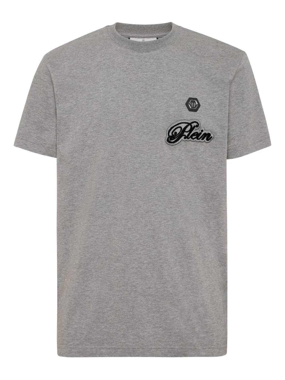 Philipp Plein T-shirt met geborduurd logo Grijs