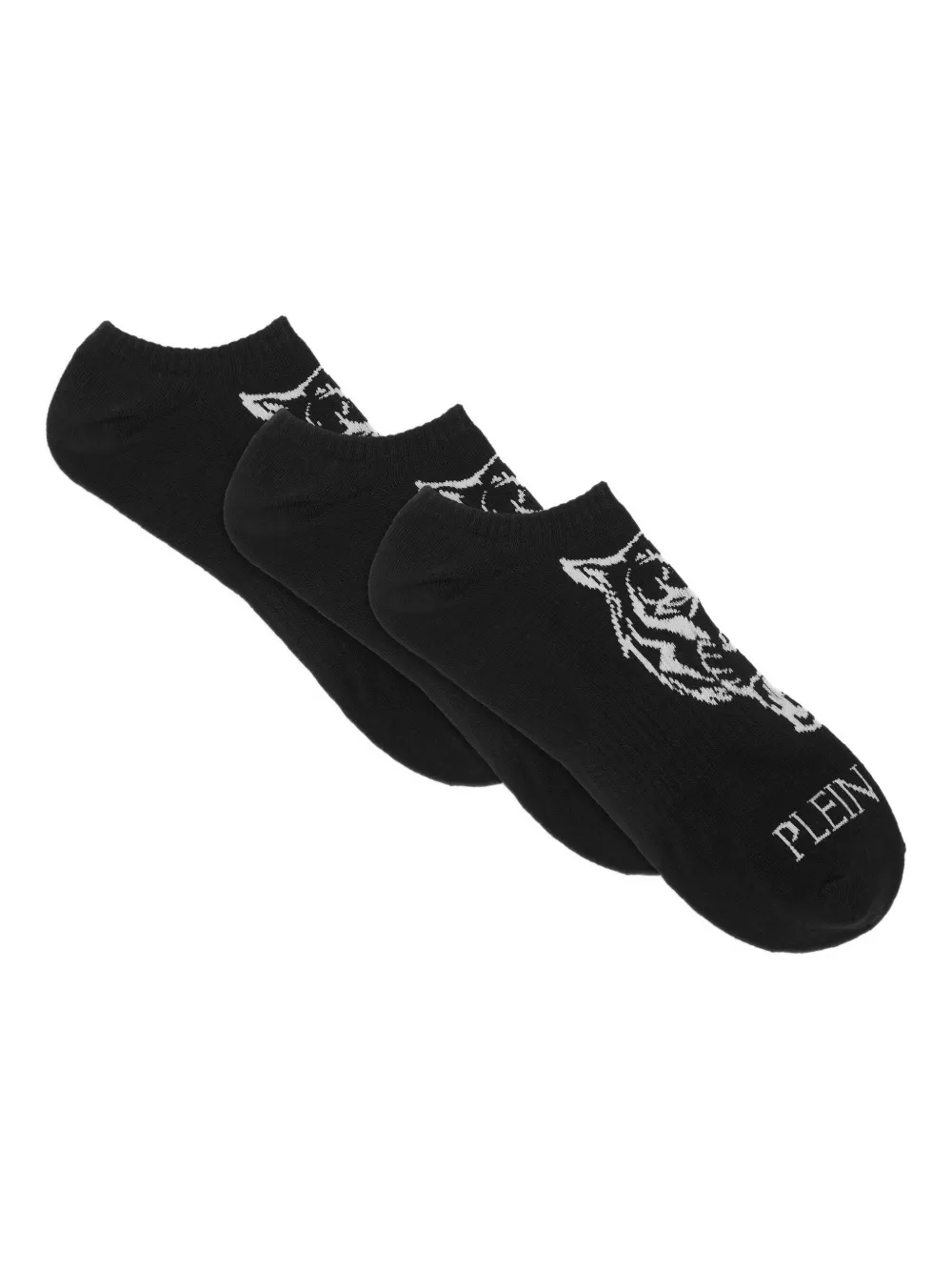 Plein Sport tiger-head socket socks (pack of three) | Black | Image 1