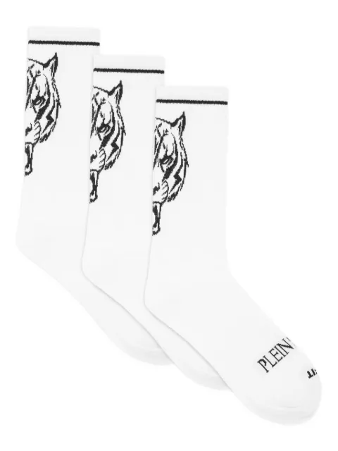 Plein Sport tiger-head socks (pack of three) 