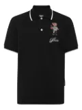 Philipp Plein teddy bear-embroidered polo shirt - Black