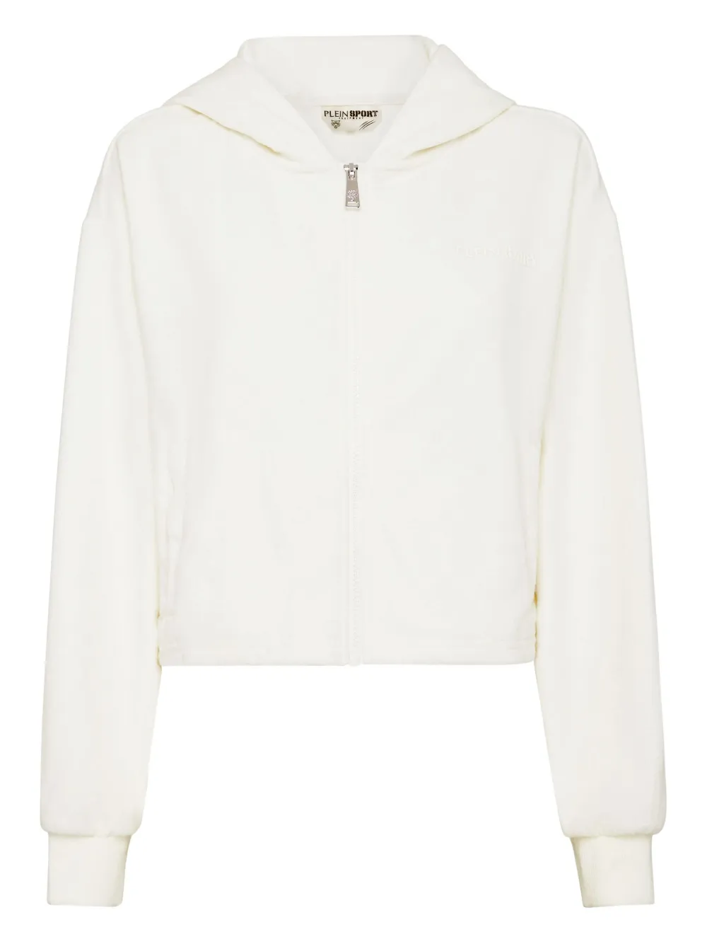 Plein Sport Sponge Hoodie Sweatshirt In White