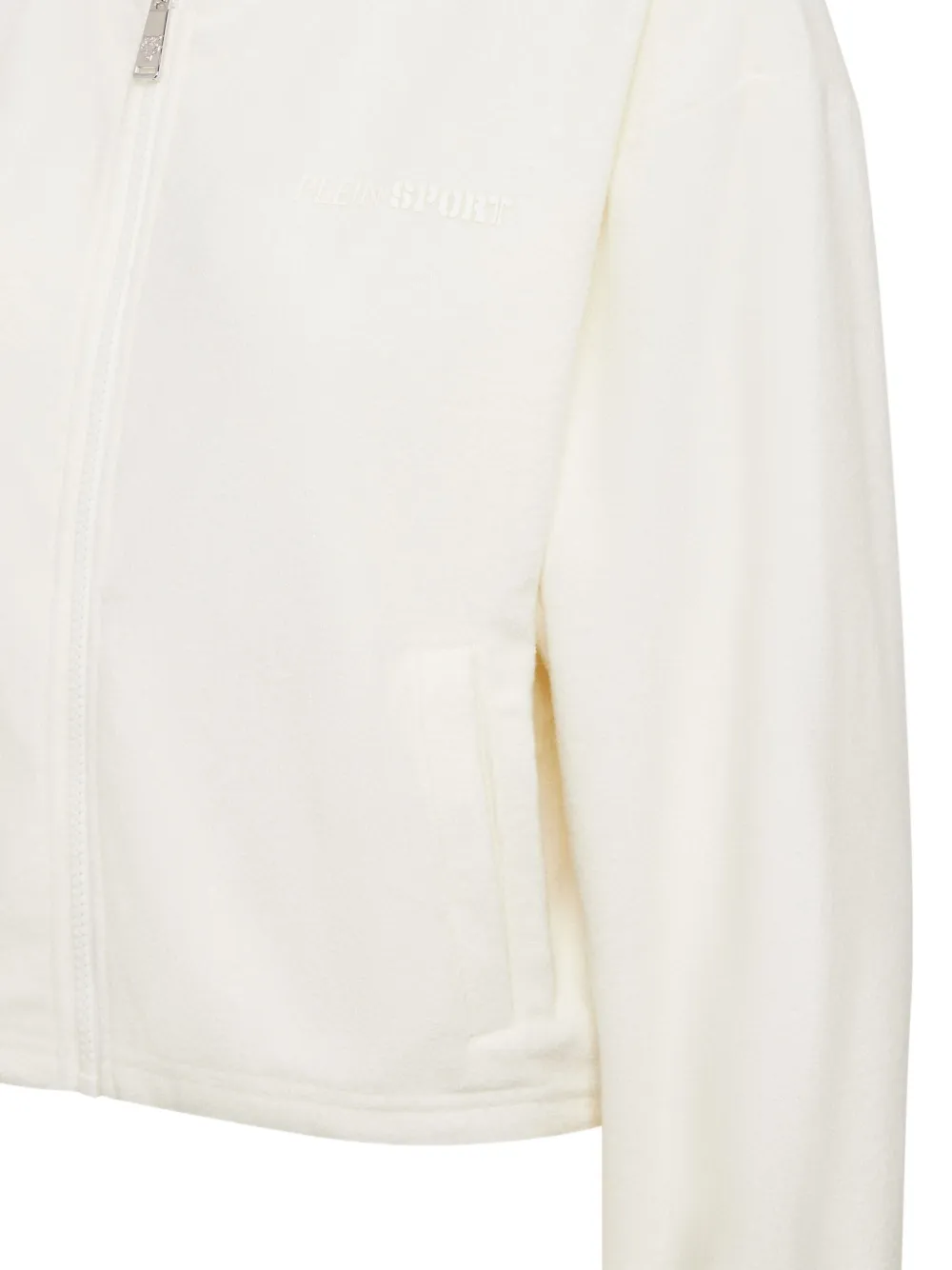 Plein Sport Sponge sweater met capuchon Beige
