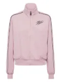 Plein Sport logo-patch zip-up jacket - Pink
