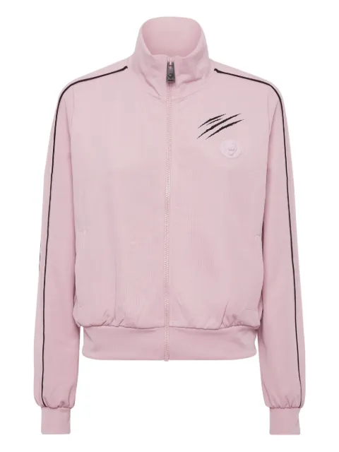 Plein Sport logo-patch zip-up jacket