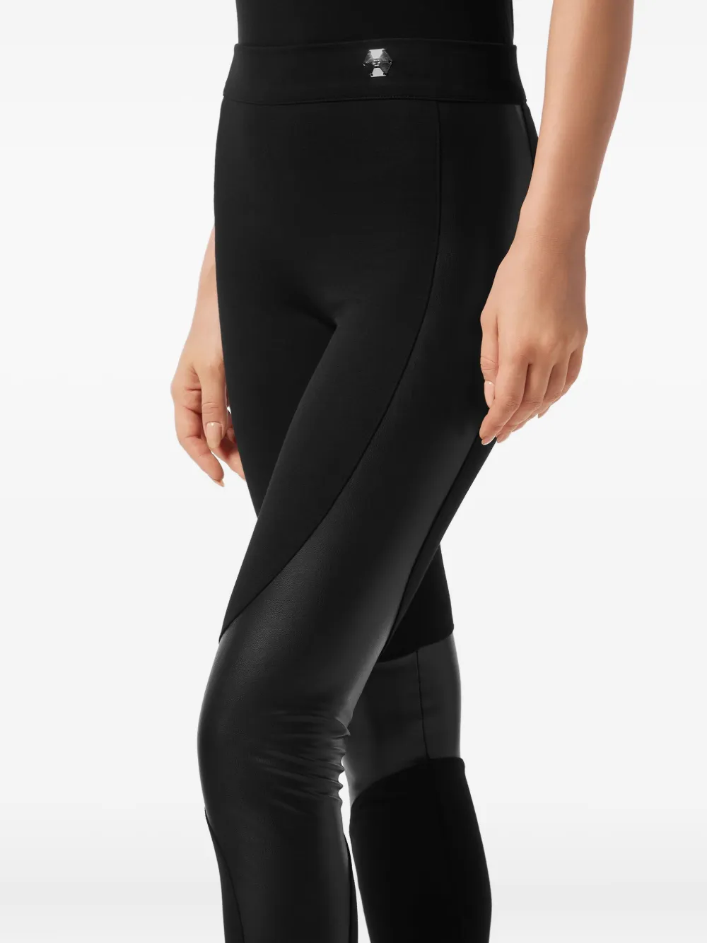 Philipp Plein Legging van imitatieleer Zwart