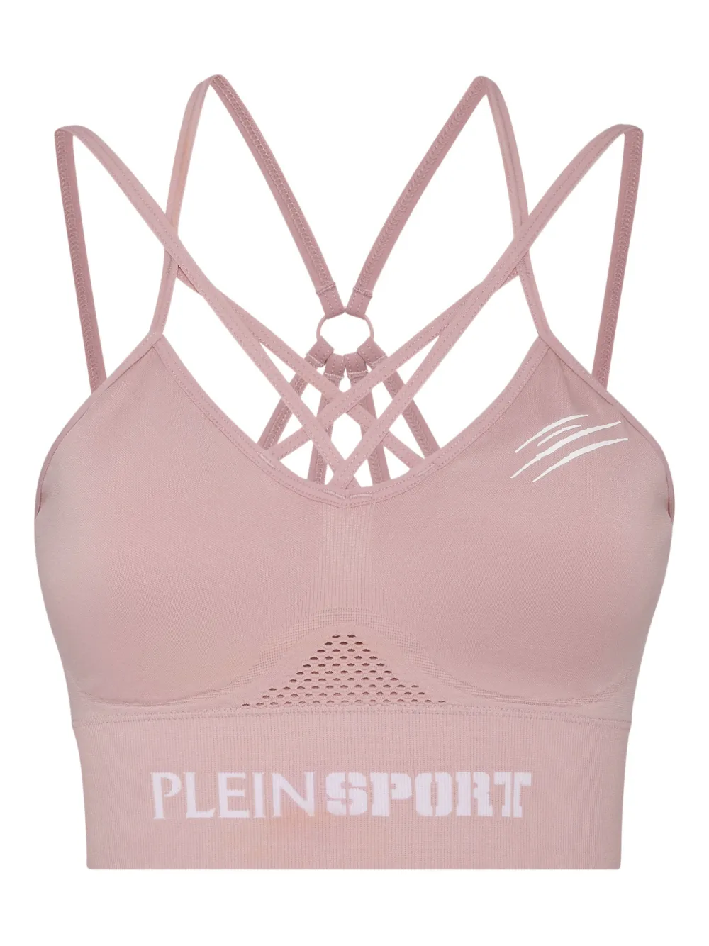 Plein Sport criss-cross-strap sports bra | Pink | Image 1