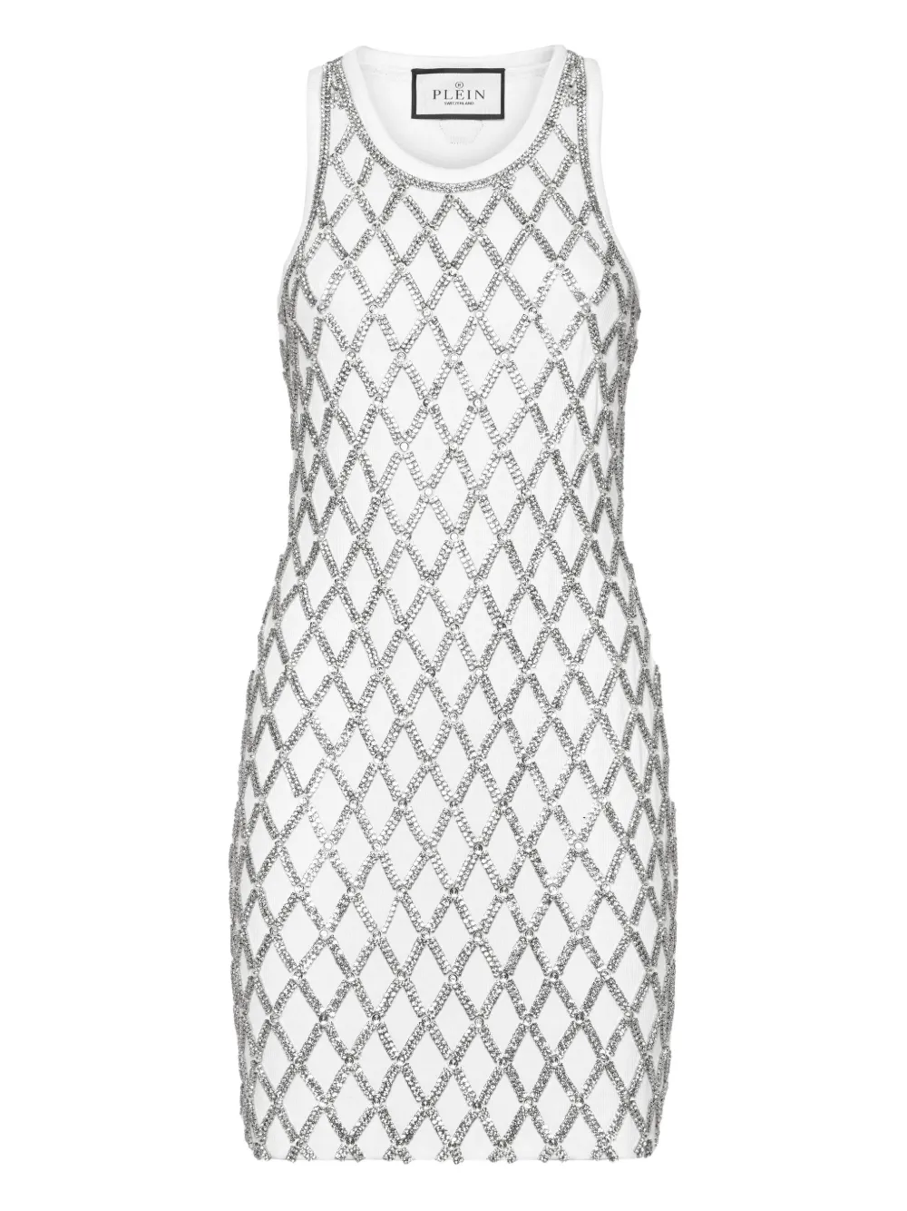 Philipp Plein Crystal Net mini dress | White | Image 1