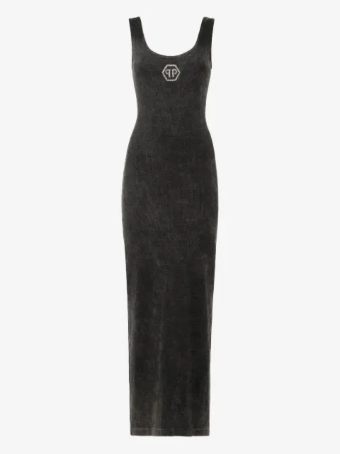Philipp Plein vestido midi Hexagon de canalé