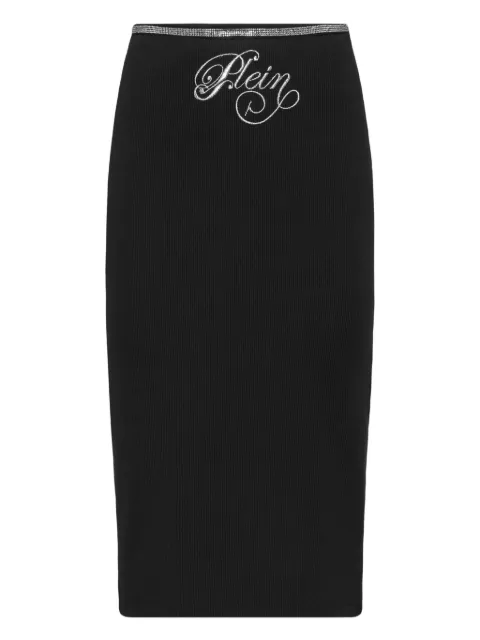 Philipp Plein Signature midi skirt