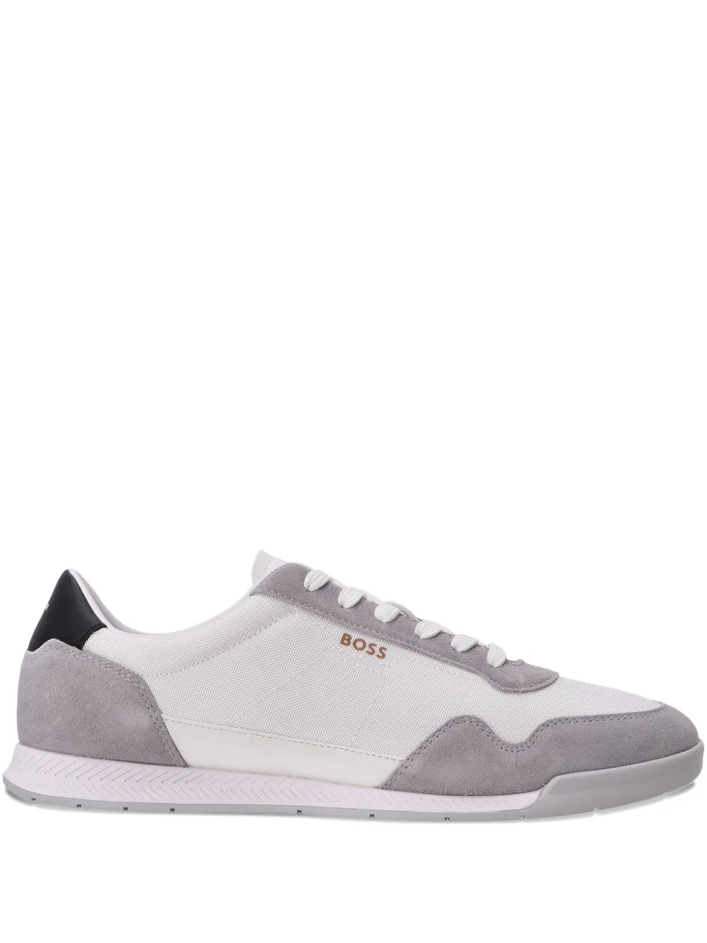 BOSS Athletic sneakers met suède vlakken Wit