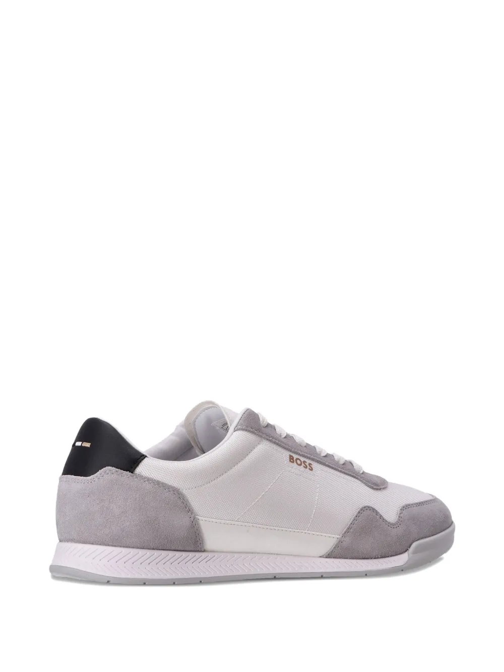 BOSS Athletic sneakers met suède vlakken Wit