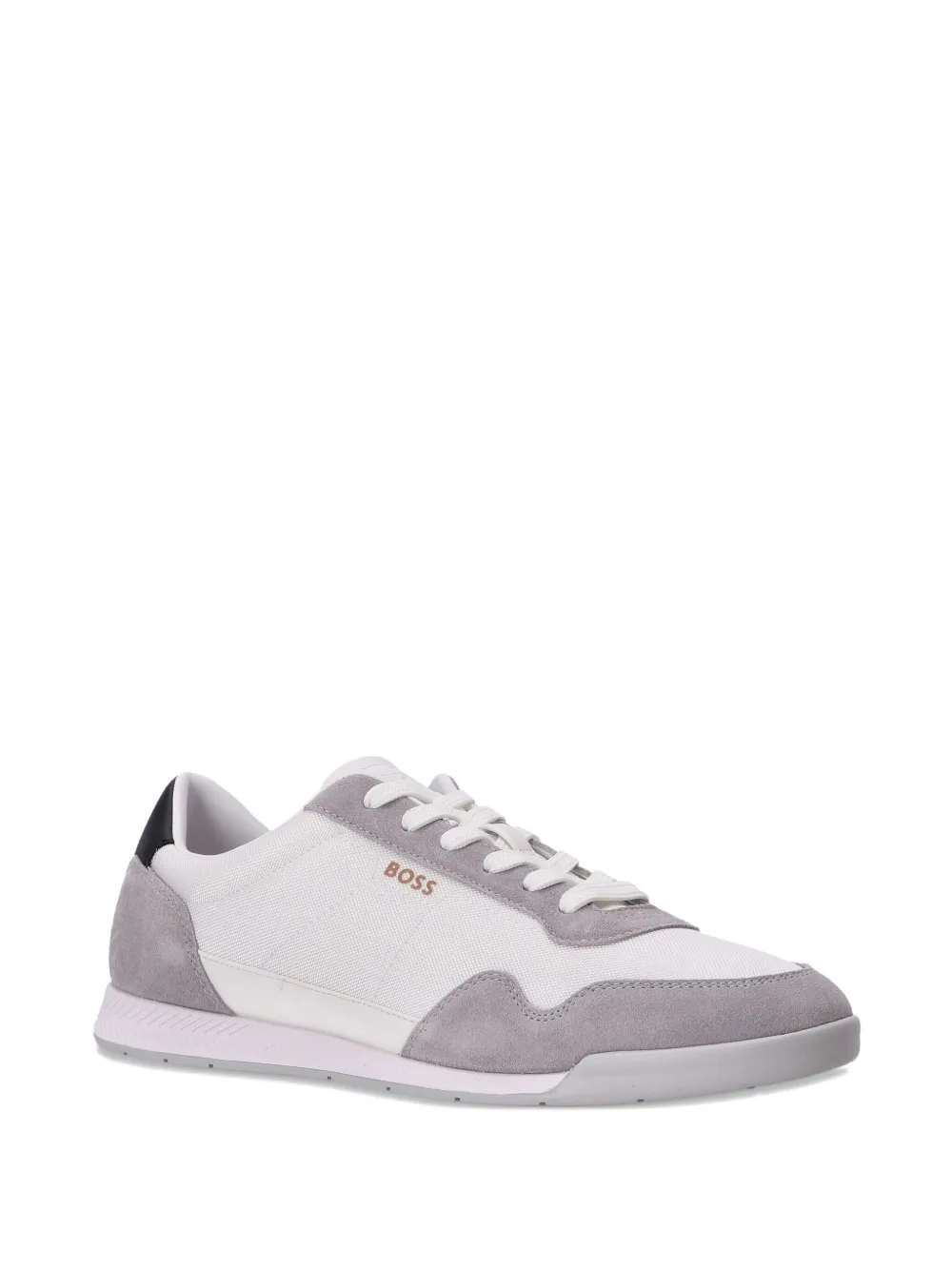 BOSS Athletic sneakers met suède vlakken Wit